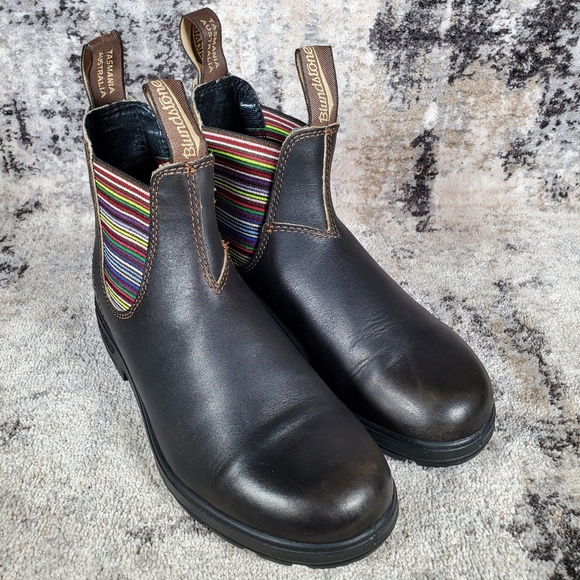 Blundstone Women's 1409 Stripes Chelsea Boot Brown Size 8.5 - Picture 2 of 12